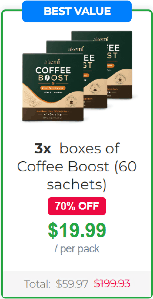 Akemi Coffee Boost offer price